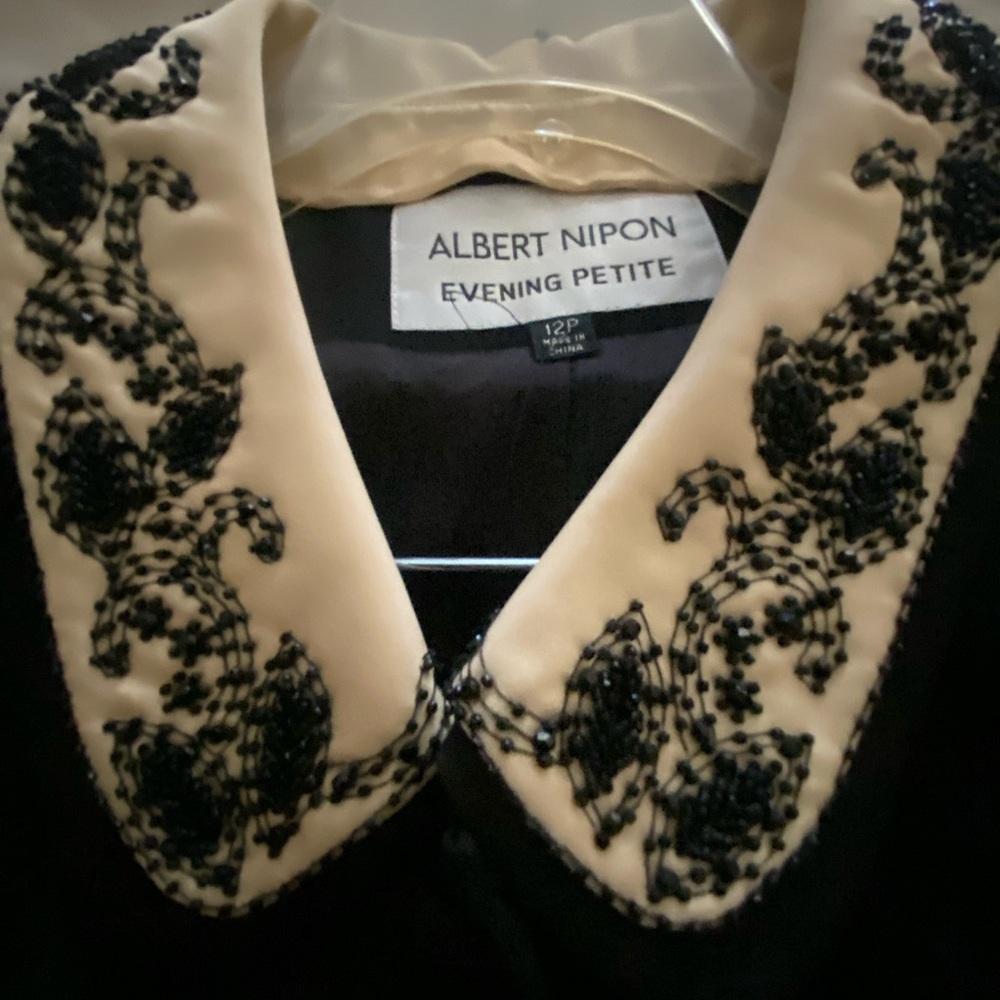 Albert Nipon Suite Size 12 Petite With Embroidere… - image 3